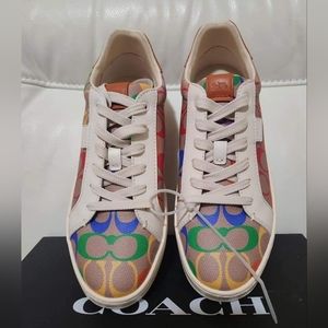 COACH Lowline Rainbow Coated Signature Canvas Pride Sneakers